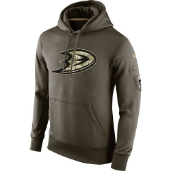 NHL Anaheim Ducks Nike Olive Salute To Service KO Performance Hoodie