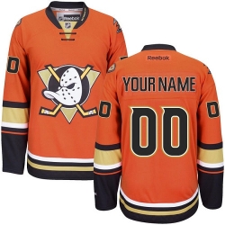 Reebok Anaheim Ducks Customized Premier Orange Third NHL Jersey