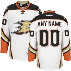 Women's Reebok Anaheim Ducks Customized Authentic White Away NHL Jersey