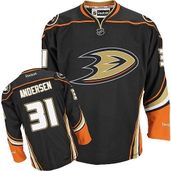 Frederik Andersen Reebok Anaheim Ducks Authentic Black Home NHL Jersey