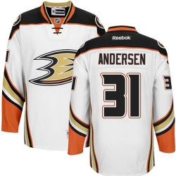 Frederik Andersen Reebok Anaheim Ducks Authentic White Away NHL Jersey