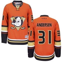 Frederik Andersen Reebok Anaheim Ducks Authentic Orange Third NHL Jersey