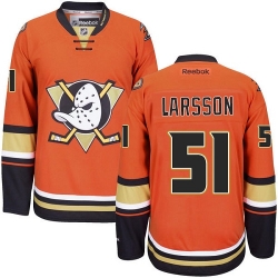 Jacob Larsson Reebok Anaheim Ducks Premier Orange Third NHL Jersey