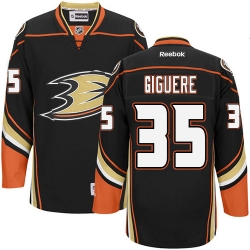 Jean-Sebastien Giguere Reebok Anaheim Ducks Authentic Black Home NHL Jersey