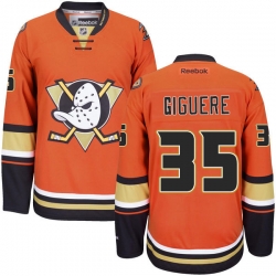 Jean-Sebastien Giguere Reebok Anaheim Ducks Premier Orange Third NHL Jersey