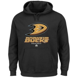 NHL Majestic Anaheim Ducks Critical Victory VIII Pullover Hoodie - Black