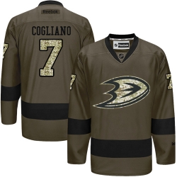 Andrew Cogliano Reebok Anaheim Ducks Authentic Green Salute to Service NHL Jersey