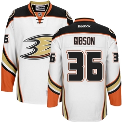 John Gibson Reebok Anaheim Ducks Premier White Away NHL Jersey