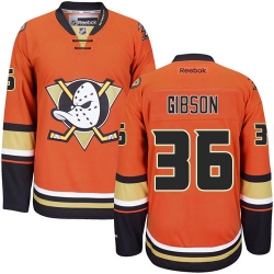John Gibson Reebok Anaheim Ducks Authentic Orange Third NHL Jersey