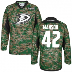 Josh Manson Reebok Anaheim Ducks Premier Camo Digital Veteran's Day Practice Jersey