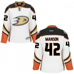 Josh Manson Women's Reebok Anaheim Ducks Premier White Jersey