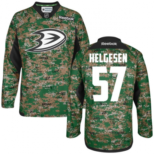 Kenton Helgesen Reebok Anaheim Ducks Authentic Camo Digital Veteran's Day Practice Jersey