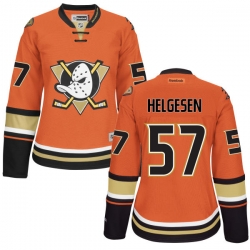 Kenton Helgesen Women's Reebok Anaheim Ducks Premier Orange Alternate Jersey