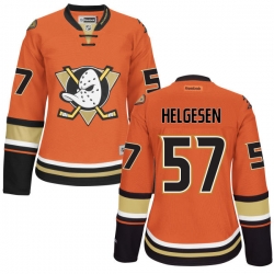 Kenton Helgesen Women's Reebok Anaheim Ducks Authentic Orange Alternate Jersey