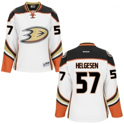Kenton Helgesen Women's Reebok Anaheim Ducks Authentic White Jersey
