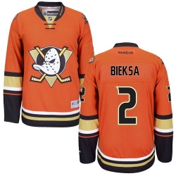 Kevin Bieksa Reebok Anaheim Ducks Authentic Orange Third NHL Jersey