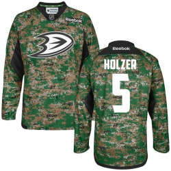 Korbinian Holzer Reebok Anaheim Ducks Premier Camo Digital Veteran's Day Practice Jersey