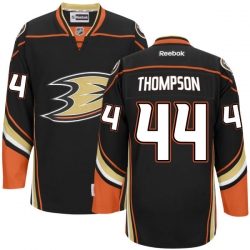 Nate Thompson Reebok Anaheim Ducks Premier Black Team Color Jersey