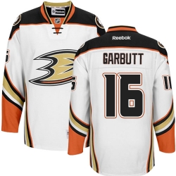 Ryan Garbutt Reebok Anaheim Ducks Premier White Away NHL Jersey