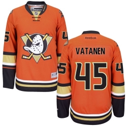 Sami Vatanen Reebok Anaheim Ducks Authentic Orange Third NHL Jersey