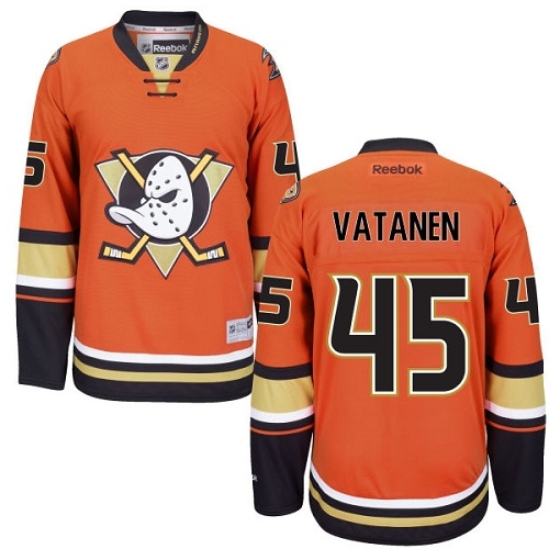 Sami Vatanen Reebok Anaheim Ducks Premier Orange Third NHL Jersey