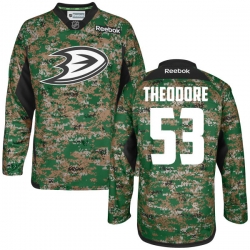 Shea Theodore Reebok Anaheim Ducks Premier Camo Digital Veteran's Day Practice Jersey