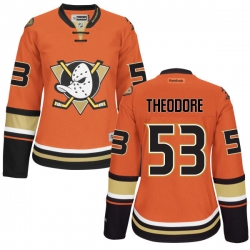 Shea Theodore Women's Reebok Anaheim Ducks Premier Orange Alternate Jersey
