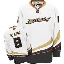 Teemu Selanne Reebok Anaheim Ducks Authentic White Away NHL Jersey