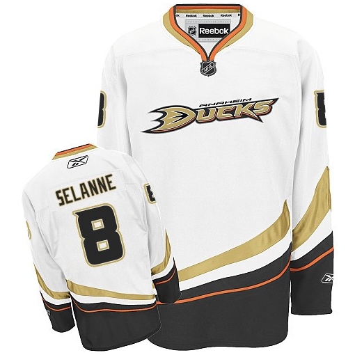 Teemu Selanne Reebok Anaheim Ducks Premier White Away NHL Jersey