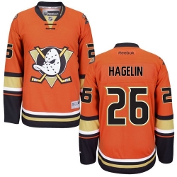 Carl Hagelin Reebok Anaheim Ducks Authentic Orange Third NHL Jersey
