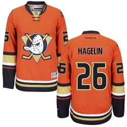 Carl Hagelin Reebok Anaheim Ducks Premier Orange Third NHL Jersey