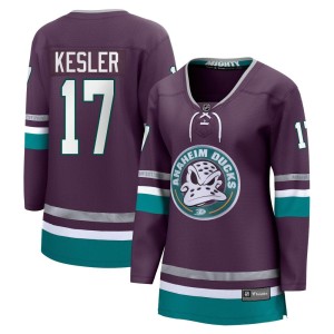Ryan Kesler Women's Fanatics Branded Anaheim Ducks Premier Purple 30th Anniversary Breakaway Jersey