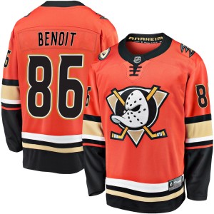 Simon Benoit Men's Fanatics Branded Anaheim Ducks Premier Orange Breakaway 2019/20 Alternate Jersey