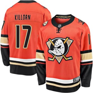 Alex Killorn Men's Fanatics Branded Anaheim Ducks Premier Orange Breakaway 2019/20 Alternate Jersey