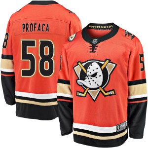 Luka Profaca Men's Fanatics Branded Anaheim Ducks Premier Orange Breakaway 2019/20 Alternate Jersey