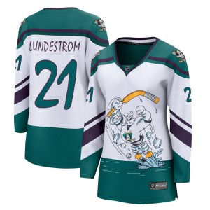 Isac Lundestrom Women's Fanatics Branded Anaheim Ducks Breakaway White 2020/21 Special Edition Jersey