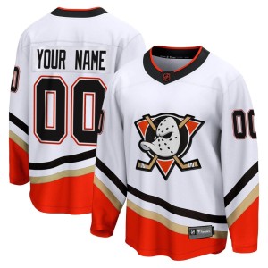 Custom Men's Fanatics Branded Anaheim Ducks Breakaway White Custom Special Edition 2.0 Jersey
