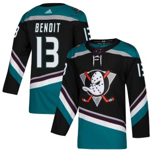 Simon Benoit Youth Adidas Anaheim Ducks Authentic Black Teal Alternate Jersey