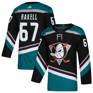 Rickard Rakell Youth Adidas Anaheim Ducks Authentic Black Teal Alternate Jersey