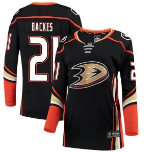 David Backes Women's Fanatics Branded Anaheim Ducks Breakaway Black ized Home Jersey