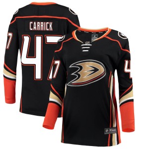 Trevor Carrick Women's Fanatics Branded Anaheim Ducks Breakaway Black Home Jersey