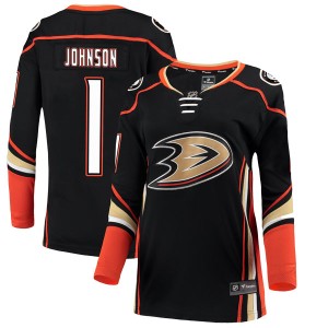 Chad Johnson Women's Fanatics Branded Anaheim Ducks Breakaway Black Home Jersey