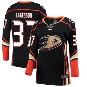 William Lagesson Women's Fanatics Branded Anaheim Ducks Breakaway Black Home Jersey