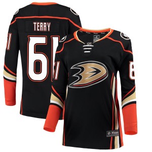 Troy Terry Women's Fanatics Branded Anaheim Ducks Authentic Black Home Jersey