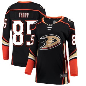 Corey Tropp Women's Fanatics Branded Anaheim Ducks Breakaway Black Home Jersey
