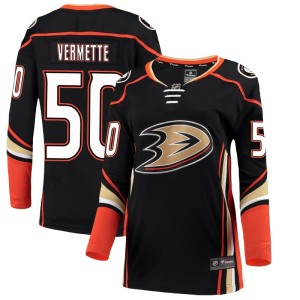 Antoine Vermette Women's Fanatics Branded Anaheim Ducks Breakaway Black Home Jersey