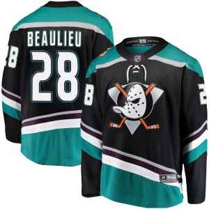 Nathan Beaulieu Men's Fanatics Branded Anaheim Ducks Breakaway Black Alternate Jersey
