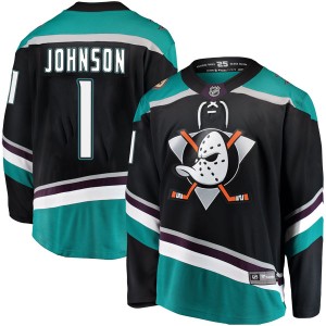 Chad Johnson Men's Fanatics Branded Anaheim Ducks Breakaway Black Alternate Jersey