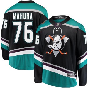 Josh Mahura Men's Fanatics Branded Anaheim Ducks Breakaway Black Alternate Jersey