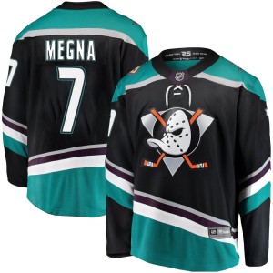 Jayson Megna Men's Fanatics Branded Anaheim Ducks Breakaway Black Alternate Jersey